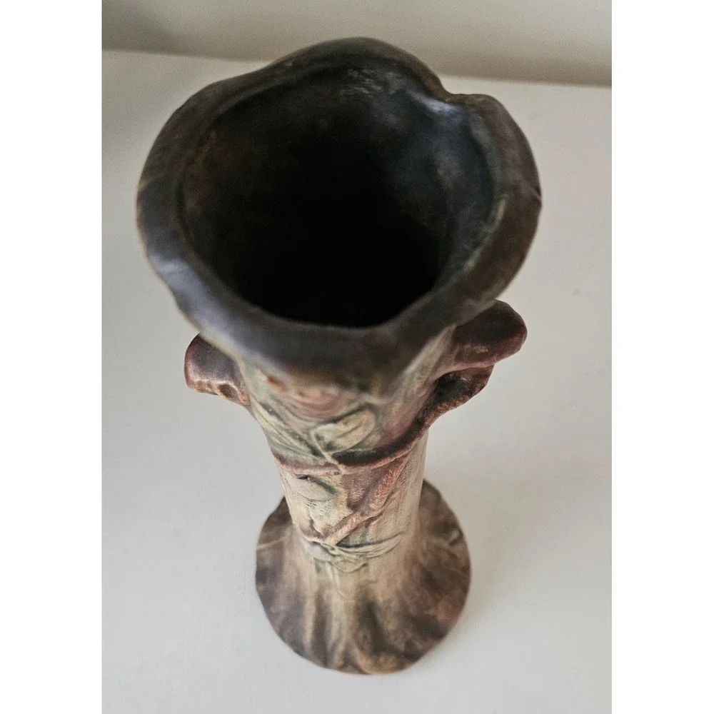 Vintage Weller Pottery Bud Vase Woodcraft Apple Tree